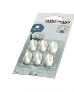 Vešiaky a háčiky na stenu Háčiky oválne malé biely 2,5 cm 20501