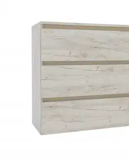 Komody a skrinky LIFE šuplíková komoda 1600, Gold craft oak / Satin