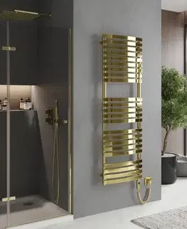 Radiátory do kúpeľne MEXEN/S - Bachus radiátor + vykurovacia tyč 1600 x 500 mm, 900 W, zlatá W109-1600-500-2900-50