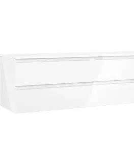 Kúpeľňový nábytok MEXEN/S - Orio kúpeľňová skrinka pod umývadlo 160 cm s doskou, 2 zásuvky, biela lesk 91A10-16047-2-BFFC00