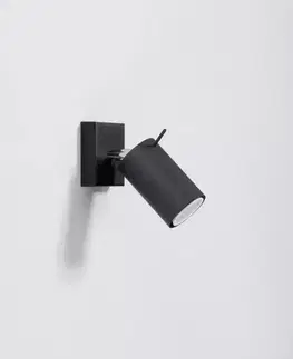 Lampy do obývačky Nástenné svietidlo Oregon čierna s vypínačom A-1049