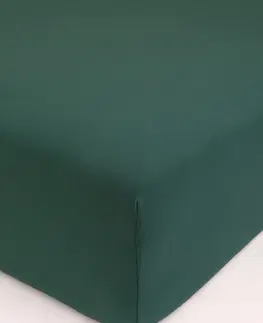 Plachty MKLozkoviny.sk Jersey plachta s elastanom Deluxe 120 × 200 cm – tmavozelená