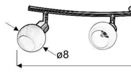 Nástenné svetlá Nástenná lampa 4X40W G9 saténová/chrómová ALABASTER