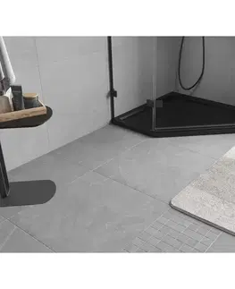 Vane MEXEN - Flow päťboká sprchová vanička slim 80 x 80, čierna mat 46P708080