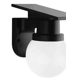 LED osvetlenie  LED solárne nástenné svietidlo LED/3,7V 3000/4000/6400K IP54 1800 mAh čierne + diaľkové ovládanie 24152