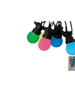 LED osvetlenie  LED RGB Vonkajšia reťaz STRING 13 m 15xLED/0,5W/230V IP44 23159