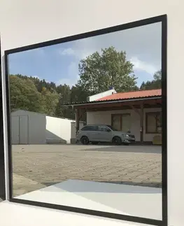 Kúpeľňový nábytok Zrkadlo Naturel Oxo v čiernom ráme, 80x80 cm, ALUZ8080C ALUZ8080C