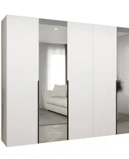 Šatníkové skrine Skriňa Alicante II 300 biela/čierna