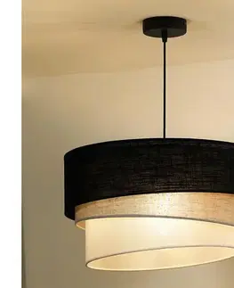 Svietidlá  - Luster na lanku TRIO 1xE27/15W/230V pr. 45 cm čierna/šedá/biela 604024