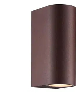 Svietidlá Nordlux - Vonkajšie nástenné svietidlo DION 2xGU10/25W/230V IP44 rezavá 2518021009