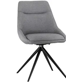 Čalúnené stoličky Stolička otočná Everly 9591 sivá