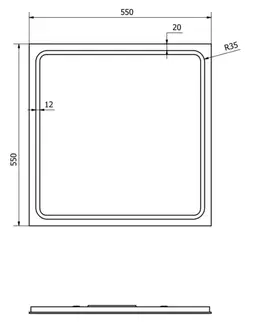 Kúpeľňové zrkadlá SAPHO - GEMINI zrkadlo s LED osvetlením 55x55cm GM055
