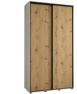Šatníkové skrine Skriňa 45 Canaris 1 140 biela/artisan/čierna