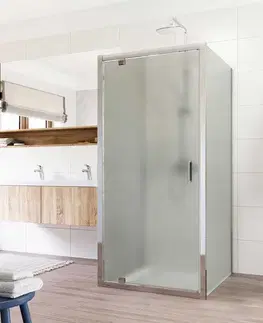 Sprchovacie kúty Mereo Sprchovací kút Lima, štvorec do priestoru U, pivotový, 80x80x80 cm, chróm ALU, sklo Point CK86812K