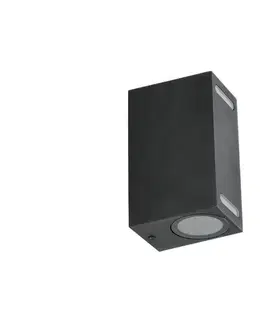 Svietidlá  Vonkajšie nástenné svietidlo QUERK 2xGU10/35W/230V IP54 15 cm čierna 003707