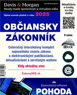 Zákony, zbierky zákonov Občiansky zákonník 2025
