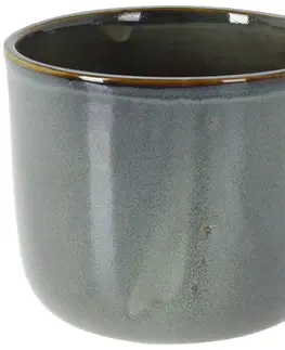 Záhradné dekorácie Zelený porcelánový kvetináč