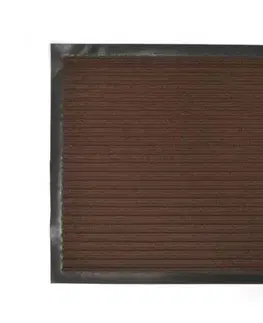 Rohožky Kinekus Rohož 40x60 cm guma + textil hnedá pruhovaná s gumeným okrajom