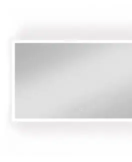 Kúpeľňový nábytok Zrkadlo so senzorom SAT Feel 60x100 cm biela SATZFEELOBLED60100 SATZFEELOBLED60100