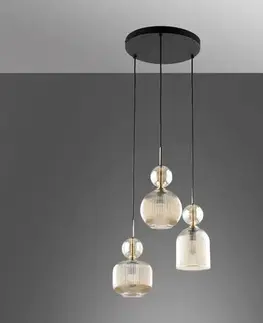Lampy do obývačky Luster SOPHIA COGNAC 11041 AMBER PL3