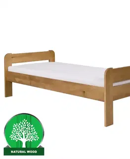Drevené postele Posteľ Alex 90x200 borovica morená dub