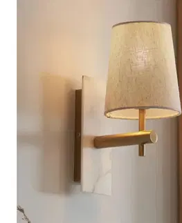 Svietidlá Endon 114200 - Nástenné svietidlo 1xE14/7W/230V béžová/zlatá 114200