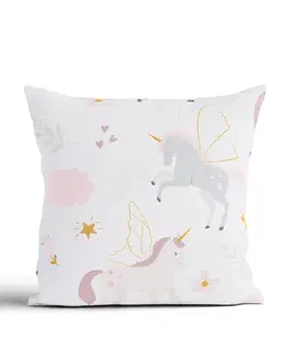 Dekoračné obliečky MKLozkoviny.sk Bavlnená obliečka na vankúšik Renforcé 40 × 40 cm – Unicorn-  -