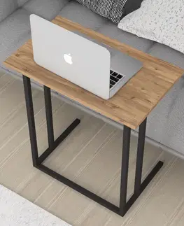 Stoly a stolíky SORIA kovový stolík na notebook, borovica 