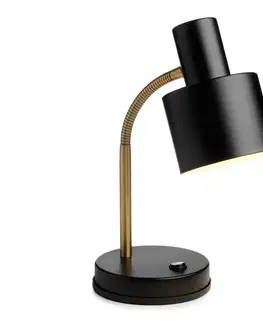 Lampy Halo Design 746927 - Stolná lampa VOGUE 1xE27/40W/230V čierna/mosadz 746927