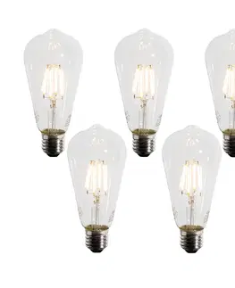 LED osvetlenie Sada 5 LED žiaroviek E27 A60 so súmrakovým senzorom 4W 400 lm 2200K