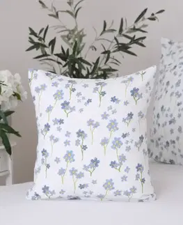 Dekoračné obliečky MKLozkoviny.sk Flanelová obliečka na vankúš 40 x 40 cm - Nezábudky-  -