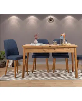 Jedálenské sety Jedálenský set s rozkladacím stolom a stoličkami (5 kusov) Santiago Atlantic Navy Blue V2