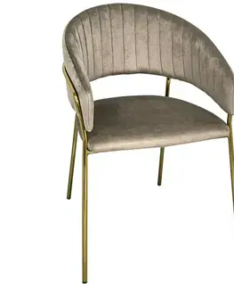 Čalúnené stoličky Stolička Lido 80171g béžová/zlatá