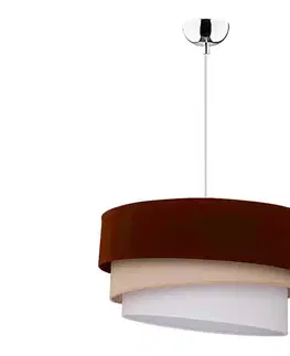 Svietidlá  - Luster na lanku TRIO 1xE27/40W/230V pr. 45 cm hnedá/béžová/biela 7790