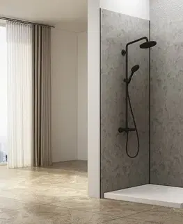 Sprchovacie kúty AQUALINE - DENIPAN obkladový panel 800x2100, šedý betón DP800GB
