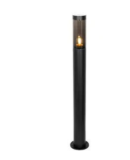 Zahradne stlpove lampy Moderné čierne vonkajšie stojanové svietidlo 80 cm IP44 - Rox