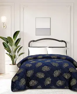 Prehozy na posteľ Prikrývka na posteľ Poli 2504-2 tmavomodrá 170x220 cm