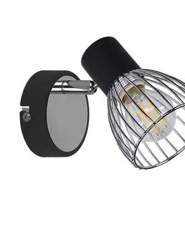 Nástenné svetlá Nástenná lampa 1X40W E14 čierna + chróm MODO