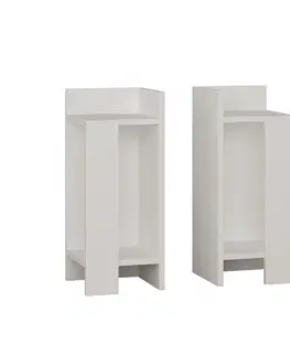 Konferenčné stolíky Nočný stolík Elos White, 2 ks