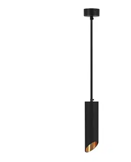 Svietidlá  Luster na lanku 1xGU10/35W/230V 20 cm čierna 6684