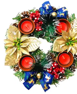 Vianočné dekorácie MAKRO - Veniec adventný dekoračný 27cm