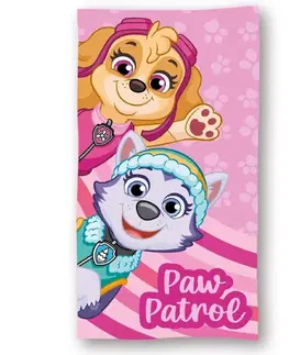 Osušky pre bábätká Detská osuška PAW PATROL ružová 70X140cm Setino Tiahome