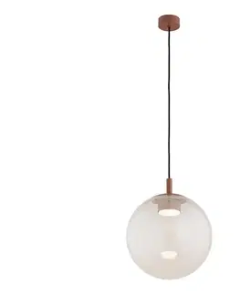 Svietidlá Argon 8829 - Luster na lanku SACRAMENTO 1xGX53/8W/230V číra/hnedá 8829