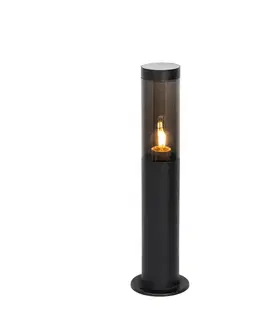 Zahradne stlpove lampy Moderné vonkajšie stĺpové svietidlo čierne 45 cm IP44 - Rox