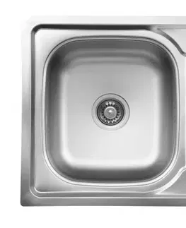 Kuchynské drezy DEANTE DEANTE - Xylo nerez dekor - Nerezový drez, 1 - bowl s odkvapkávačom ZEX_311A