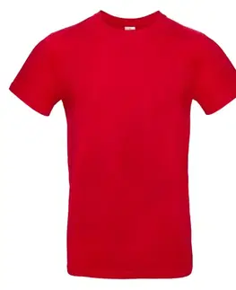 Pánske tričká B&C Tričko B&C - červené S