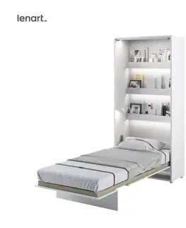 Postele Dig-net nábytok Sklápacia posteľ Lenart BED CONCEPT BC-03 biela | 90 x 200 cm