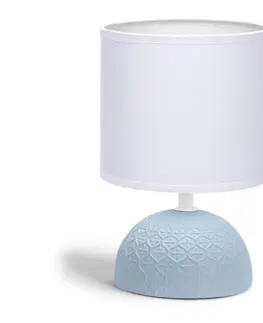 Lampy  B.V.  - Stolná lampa 1xE14/40W/230V modrá/biela 130200PTW
