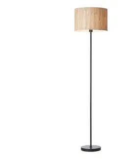 Lampy Brilliant - Stojacia lampa WIMEA 1xE27/52W/230V čierna/béžová 93108/76