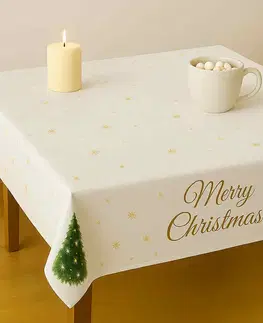 Obrusy Vianočný obrus Merry Christmas 140x180cm TiaHome